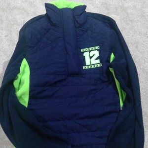 New Seattle Seahawk 12th Fan Fleece 1/4 zip jacket
